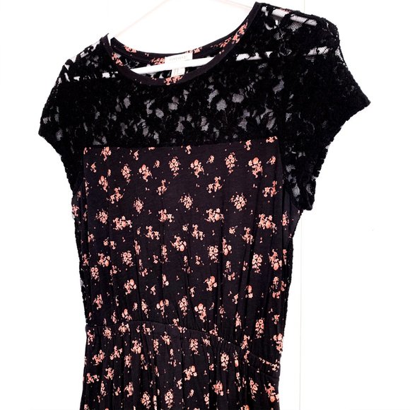 forever 21 pull on dress black lace back/neckline - Picture 4 of 9